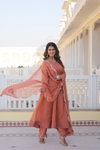 KA 1089 Russian Silk Anarkali Kurtis With Bottom Dupatta Wholesale Market In Surat 